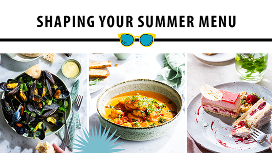 MAAK EEN CREATIEVE ZOMERMENUKAART MET EEN BEPERKT AANTAL PRODUCTEN