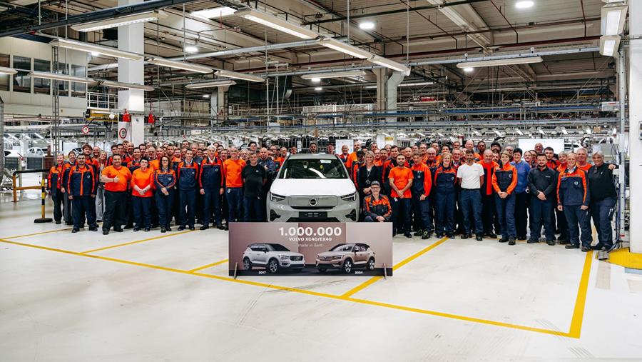 Volvo Car Gent viert mijlpaal van 1 miljoenste XC40/EX40