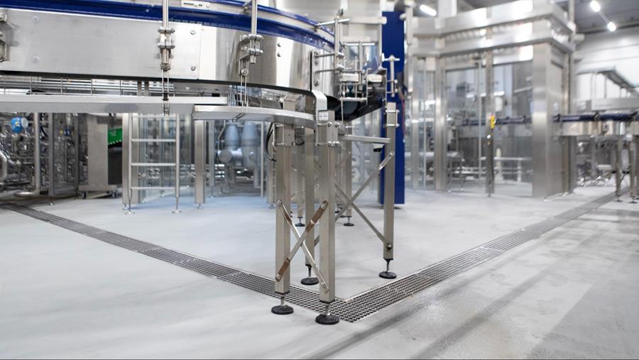 Hygiënische en efficiënte waterafvoer doorheen hele brouwerij